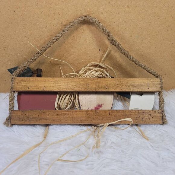 Rustic Apple Decor Sign with Raffia Bow - Picture 2 of 5